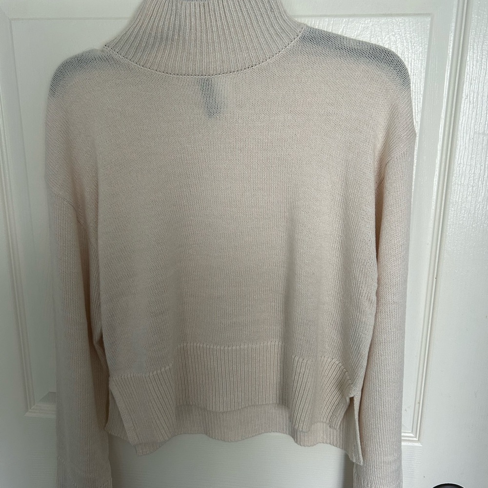 H&M Cream Cowl Neck Sweater Soft Knit